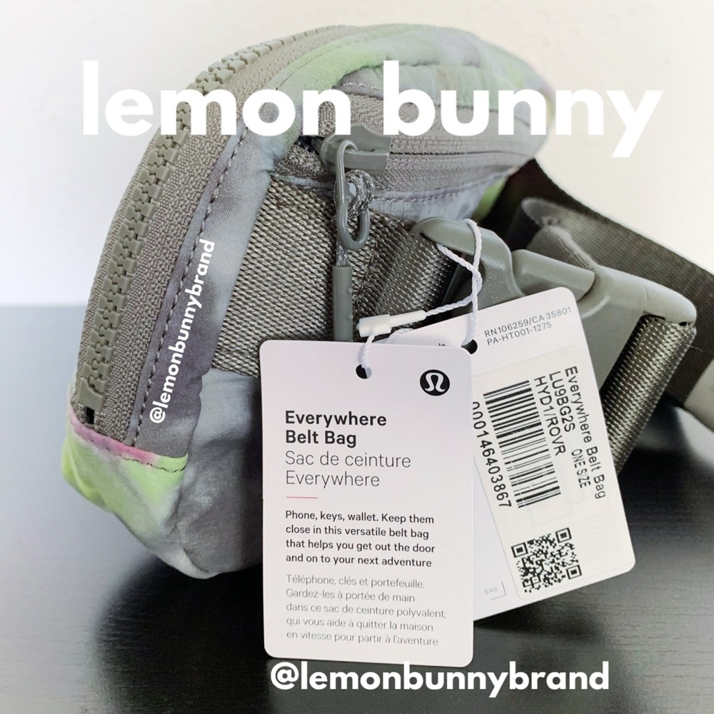 lululemon Everywhere Belt Bag in Hyper Dye Multi/Rover Pink Green (1L) New NWT - Picture 2 of 16
